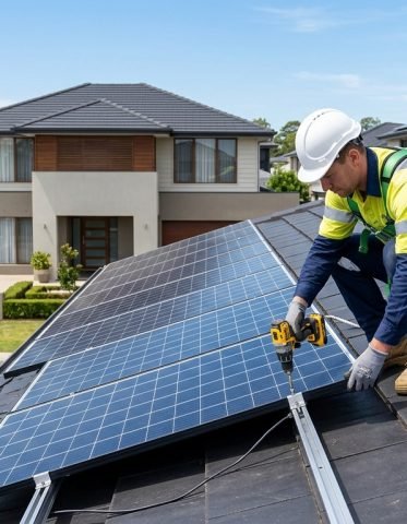 installer placing rooftop solar … 202608092101